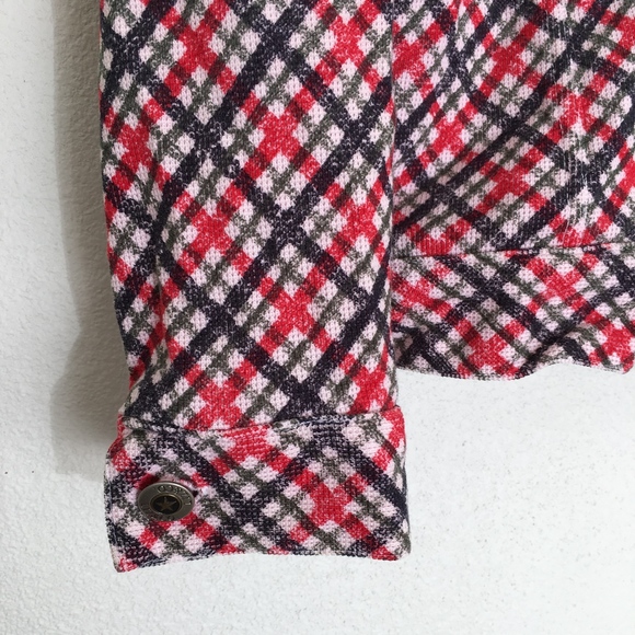 Vintage Liz Claireborn Flannel Pattern Jacket Top - Picture 5 of 7